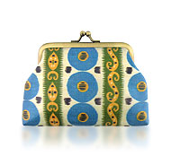 Mlavi Ikat collection wholesale fashion coin purses with Ikat pattern prints to gift shop, clothing & fashion accessories boutique, book store, souvenir shops worldwide.