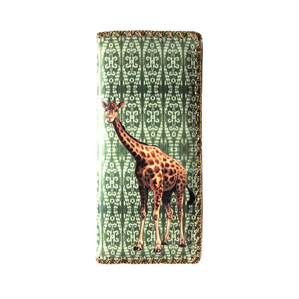 Mlavi Animal collection unique and beautiful vegan large flat wallet with vintage style animal illustration prints for wholesale and online shopping