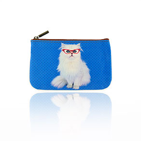 Mlavi cat themed vegan leather small pouch/coin purse for wholesale