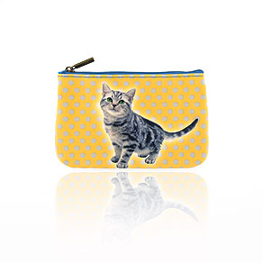 Mlavi cat themed vegan leather small pouch/coin purse for wholesale