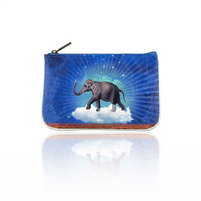 Mlavi elephant vegan leather small pouch/coin purse for wholesale