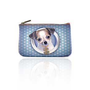Mlavi cute dog print vegan leather small pouch/coin purse for wholesale & online shopping