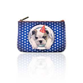 Mlavi cute dog print vegan leather small pouch/coin purse for wholesale & online shopping