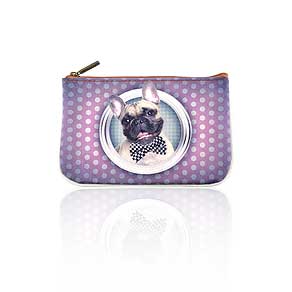 Mlavi cute dog print vegan leather small pouch/coin purse for wholesale & online shopping
