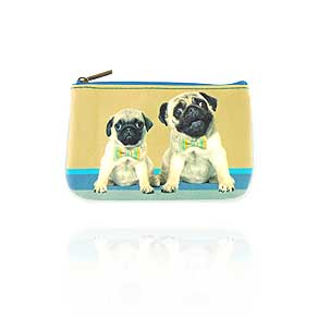 Mlavi cute dog print vegan leather small pouch/coin purse for wholesale & online shopping