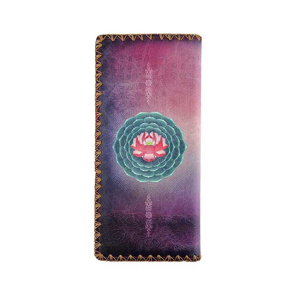 Mlavi Asia collection unique and beautiful vegan large flat wallet with Asian art and craft inspired prints for wholesale and online shopping