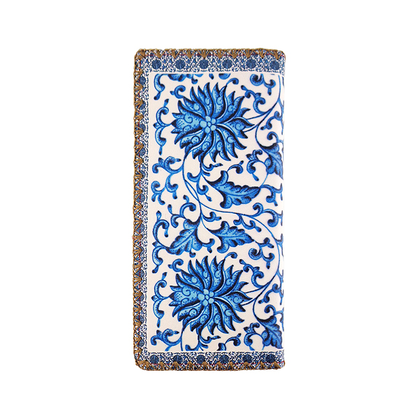 Mlavi Asia collection unique and beautiful vegan large flat wallet with Asian art and craft inspired prints for wholesale and online shopping