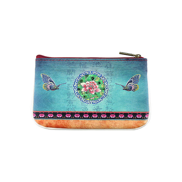 Mlavi Asia collection unique and beautiful vegan small pouche/coin purse with Asian art and craft inspired prints for wholesale and online shopping