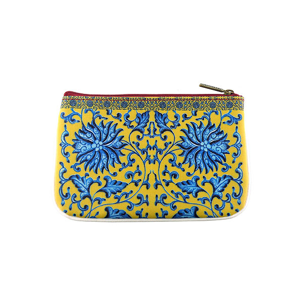 Mlavi Asia collection unique and beautiful vegan small pouche/coin purse with Asian art and craft inspired prints for wholesale and online shopping
