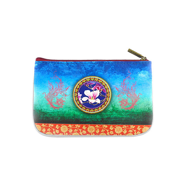 Mlavi Asia collection unique and beautiful vegan small pouche/coin purse with Asian art and craft inspired prints for wholesale and online shopping