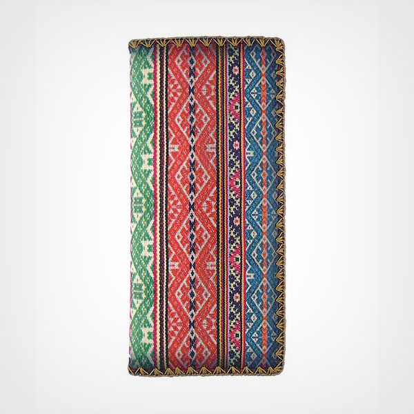 Mlavi Balkan collection unique and beautiful vegan large flat wallet with Balkan art and craft inspired prints for wholesale and online shopping