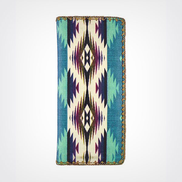 Mlavi Balkan collection unique and beautiful vegan large flat wallet with Balkan art and craft inspired prints for wholesale and online shopping