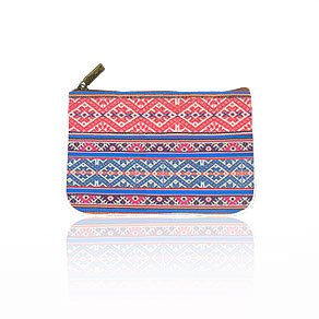 Mlavi Balkan collection unique and beautiful vegan small pouche/coin purse with Balkan art and craft inspired prints for wholesale and online shopping