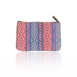 Mlavi Balkan collection unique and beautiful vegan small pouche/coin purse with Balkan art and craft inspired prints for wholesale and online shopping