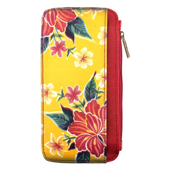 Mlavi Mexico collection vintage style vegan cardholder with retro Mexican oilcloth flora pattern illustration print for wholesale and online shopping