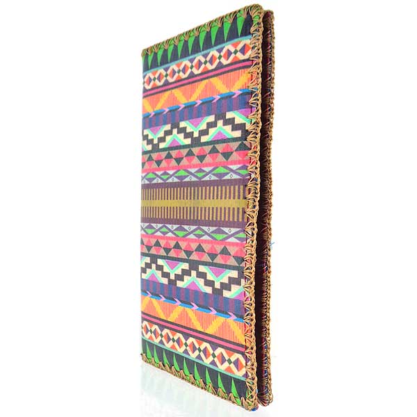 Mlavi Mexico collection unique and beautiful vegan large flat wallet with Mexican Aztec pattern inspired prints for wholesale and online shopping