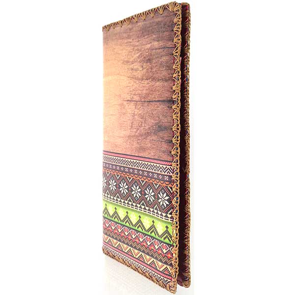 Mlavi Mexico collection unique and beautiful vegan large flat wallet with Mexican Aztec pattern inspired prints for wholesale and online shopping