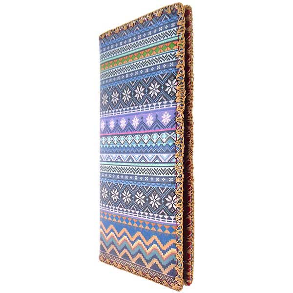 Mlavi Mexico collection unique and beautiful vegan large flat wallet with Mexican Aztec pattern inspired prints for wholesale and online shopping