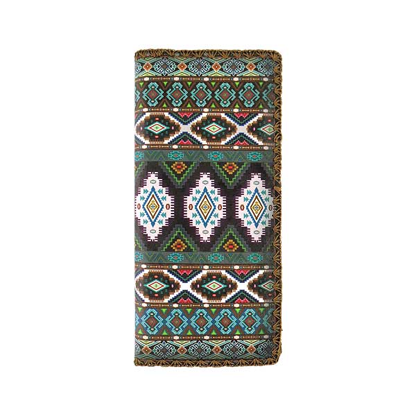 Mlavi Mexico collection unique and beautiful vegan large flat wallet with Mexican art and craft inspired prints for wholesale and online shopping