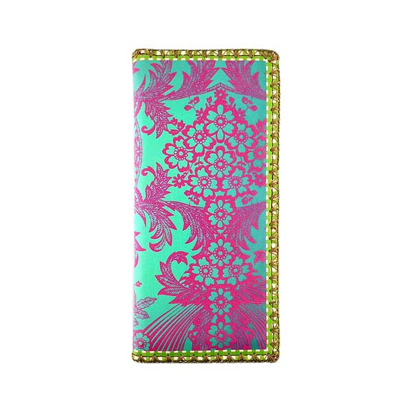 Mlavi Mexico collection unique and beautiful vegan large flat wallet with Mexican oilcloth pattern prints for wholesale and online shopping