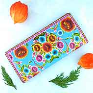 Mlavi Mexico collection Mexican textile print large flat wallet for wholesale and online shopping