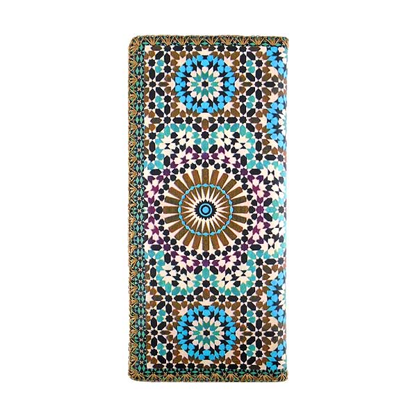 Mlavi Morocco collection unique and beautiful vegan large flat wallet with Moroccan pattern inspired prints for wholesale and online shopping
