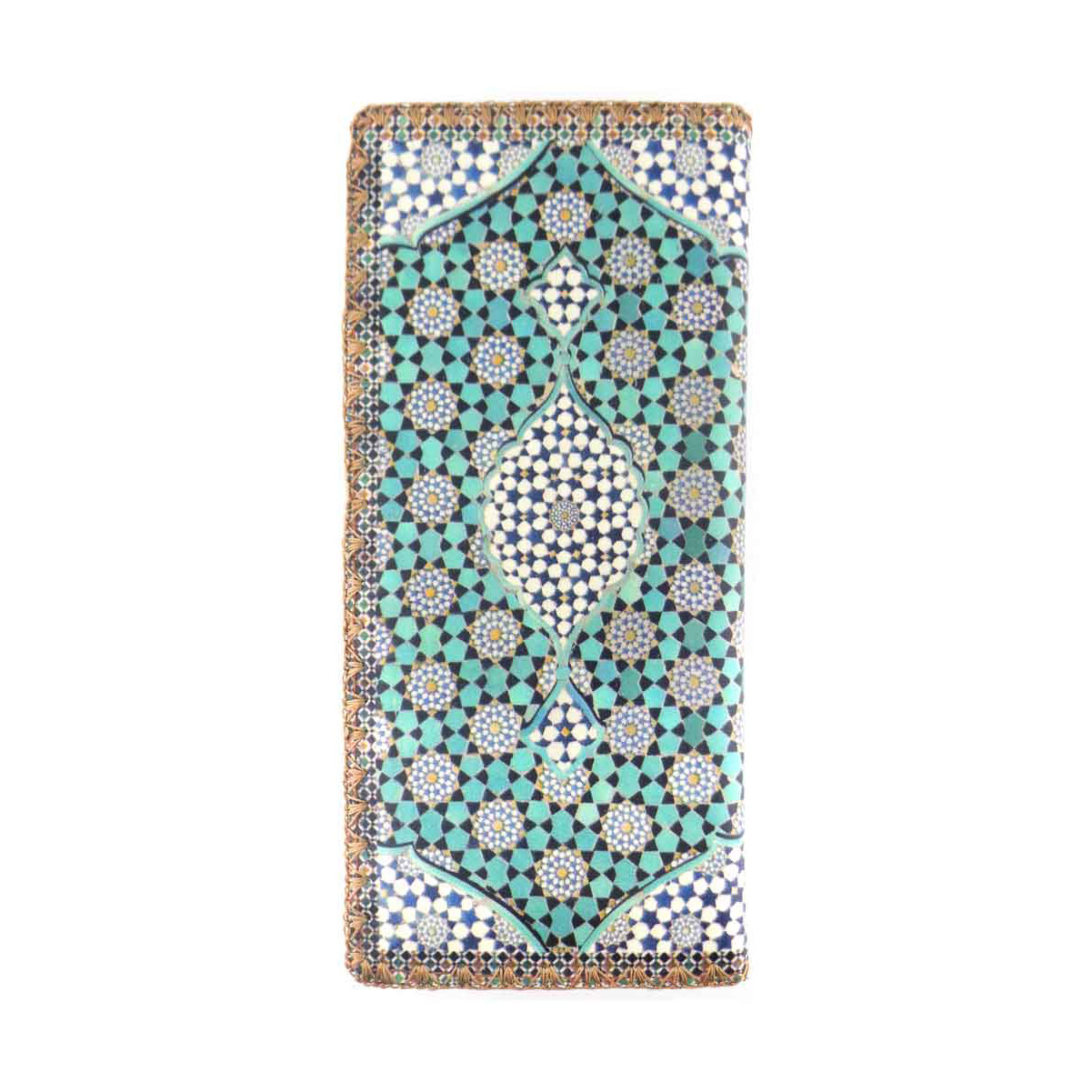 Mlavi Morocco collection unique and beautiful vegan large flat wallet with Moroccan pattern inspired prints for wholesale and online shopping