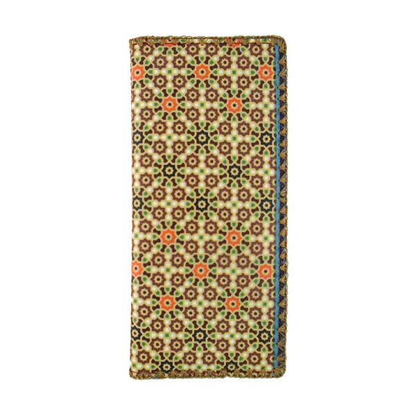 Mlavi Morocco collection unique and beautiful vegan large flat wallet with Moroccan art and craft inspired prints for wholesale and online shopping