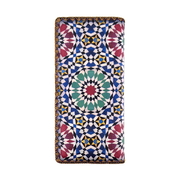 Mlavi Morocco collection unique and beautiful vegan large flat wallet with Moroccan pattern inspired prints for wholesale and online shopping
