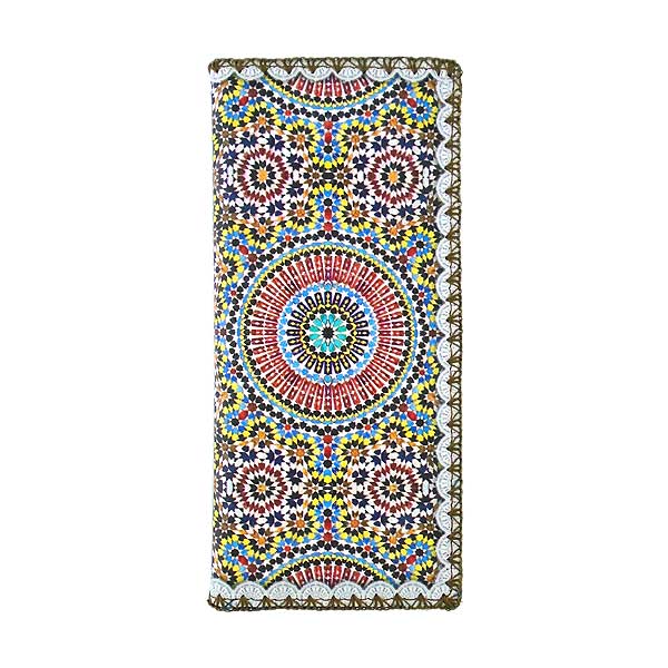 Mlavi Morocco collection unique and beautiful vegan large flat wallet with Moroccan pattern inspired prints for wholesale and online shopping