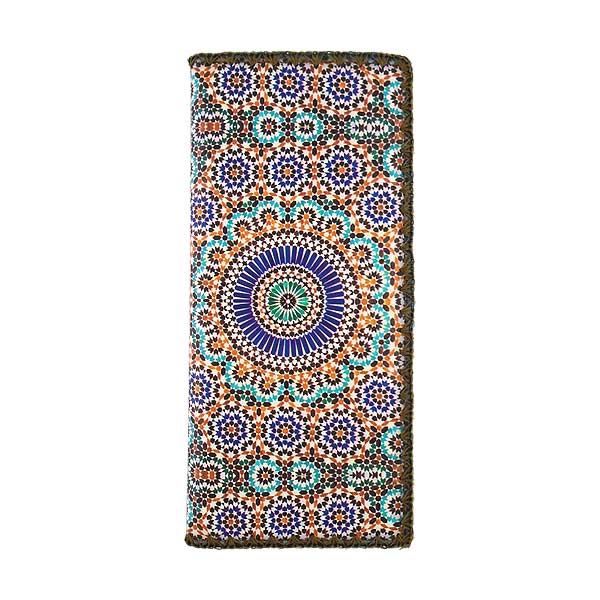 Mlavi Morocco collection unique and beautiful vegan large flat wallet with Moroccan pattern inspired prints for wholesale and online shopping