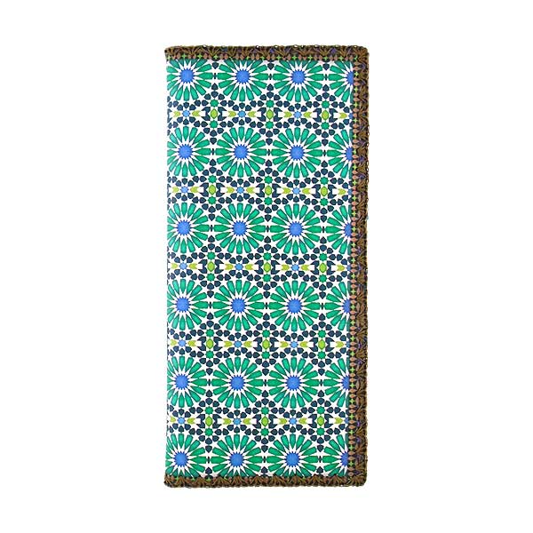 Mlavi Morocco collection unique and beautiful vegan large flat wallet with Moroccan pattern inspired prints for wholesale and online shopping