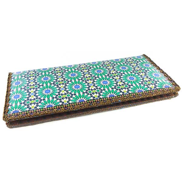 Mlavi Morocco collection unique and beautiful vegan large flat wallet with Moroccan pattern inspired prints for wholesale and online shopping