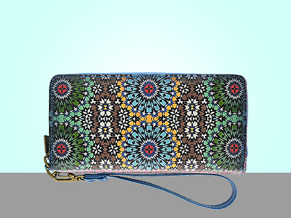 Mlavi Morocco collection wristlet-wallets with original, beautiful Moroccan-themed prints for wholesale and online shopping