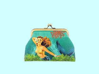 Mlavi Ocean Dream collection whimsical, beautiful mermaid themed bags, wallets, coin purses, pouches & luggage tags for wholesale and online shopping