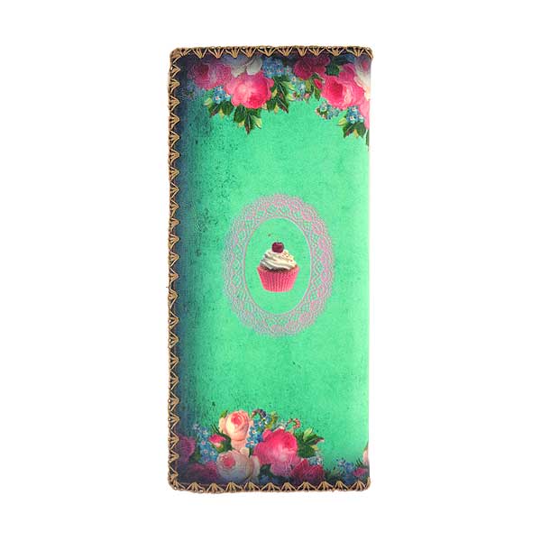 Mlavi Paris collection unique and beautiful vegan large flat wallet with French queen Marie Antoinette illustration print for wholesale and online shopping