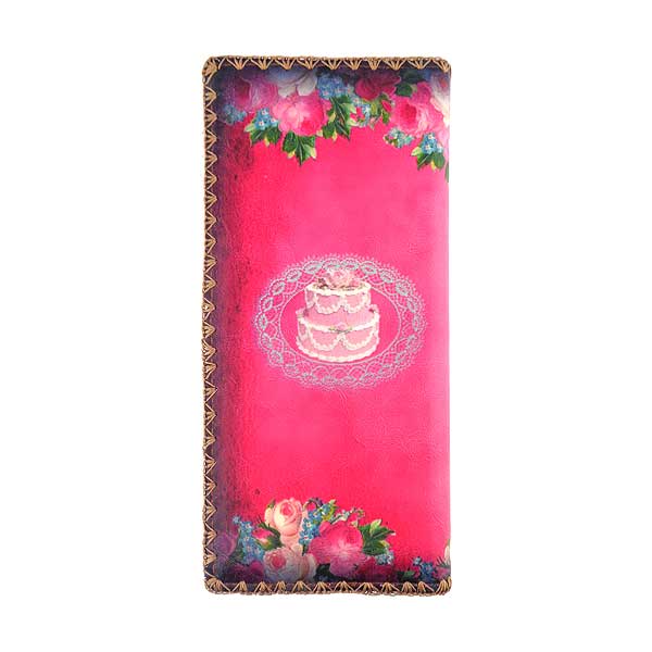 Mlavi Paris collection unique and beautiful vegan large flat wallet with French queen Marie Antoinette illustration print for wholesale and online shopping