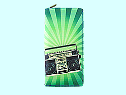 Mlavi Retro collection large zipper around closure wallets with original, beautiful retro themed illustration prints for wholesale and online shopping