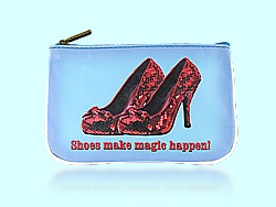 Mlavi Shoe collection small pouches/coin purses with shoe illustration & humorous quote prints for wholesale and online shopping
