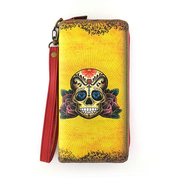 Mlavi Tattoo collection unique and beautiful vegan large wallet with tattoo style illustration print for wholesale and online shopping