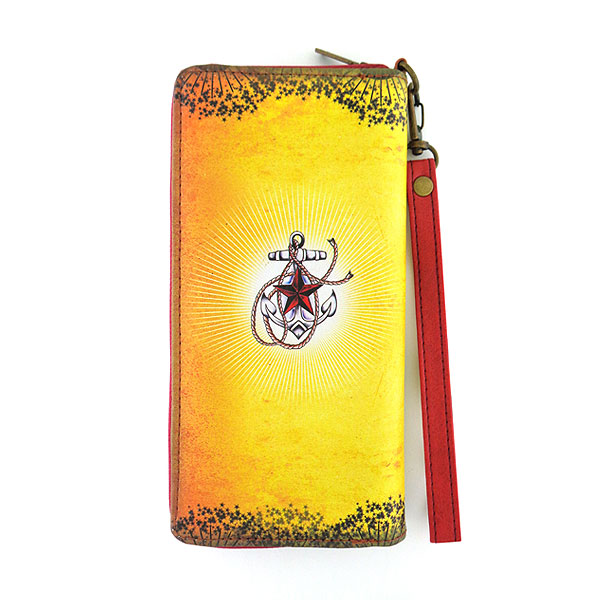 Mlavi Tattoo collection unique and beautiful vegan large wallet with tattoo style illustration print for wholesale and online shopping