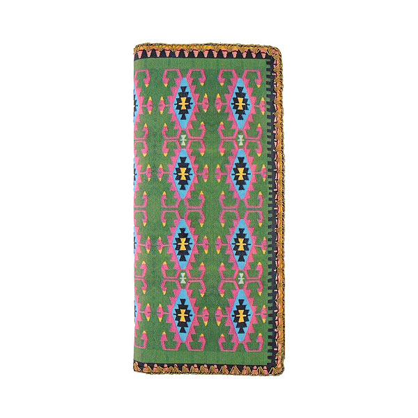 Mlavi Turkey collection unique and beautiful vegan large flat wallet with Turkish art and craft inspired prints for wholesale and online shopping