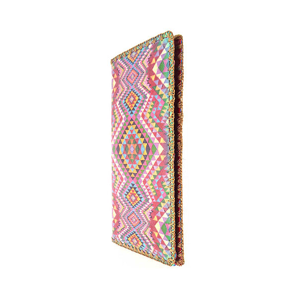 Mlavi Turkey collection unique and beautiful vegan large flat wallet with Turkish art and craft inspired prints for wholesale and online shopping