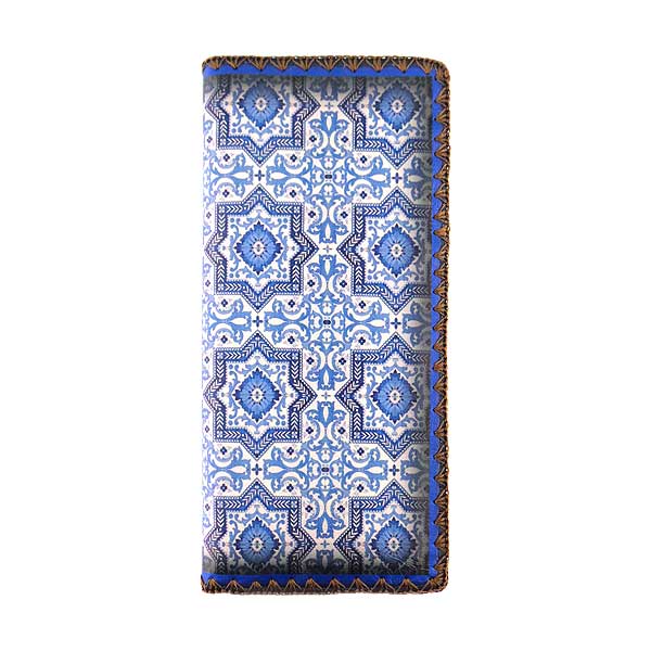 Mlavi Turkey collection unique and beautiful vegan large flat wallet with Turkish art and craft inspired prints for wholesale and online shopping