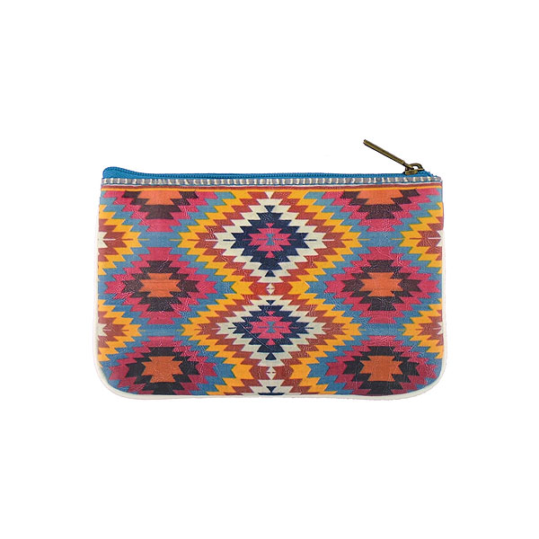 Mlavi Turkey collection unique and beautiful vegan small pouche/coin purse with Turkish art and craft inspired prints for wholesale and online shopping