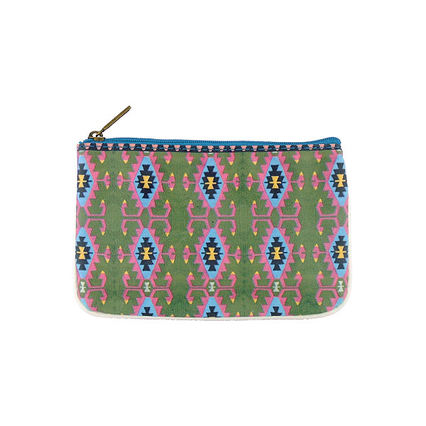 Mlavi Turkey collection unique and beautiful vegan small pouche/coin purse with Turkish art and craft inspired prints for wholesale and online shopping