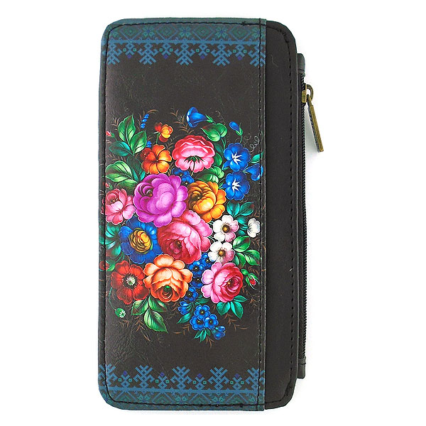 Mlavi Ukraine collection unique and beautiful vegan cardholder with Ukrainian art and craft inspired prints for wholesale and online shopping