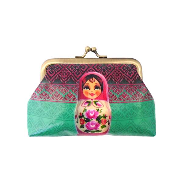 Mlavi Ukraine collection unique and beautiful vegan coin purse with Ukrainian art and craft inspired prints for wholesale and online shopping