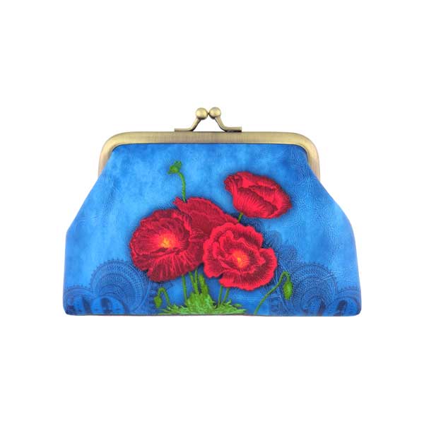 Mlavi Ukraine collection unique and beautiful vegan coin purse with Ukrainian art and craft inspired prints for wholesale and online shopping