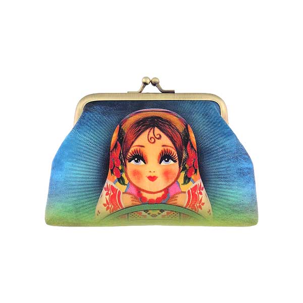 Mlavi Ukraine collection unique and beautiful vegan coin purse with Ukrainian art and craft inspired prints for wholesale and online shopping